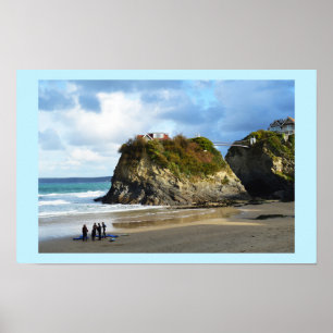 Strand von Newquay in Cornwall Poster