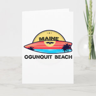 Strand von Ogunquit Maine Surfbrett Strand Surfen Karte