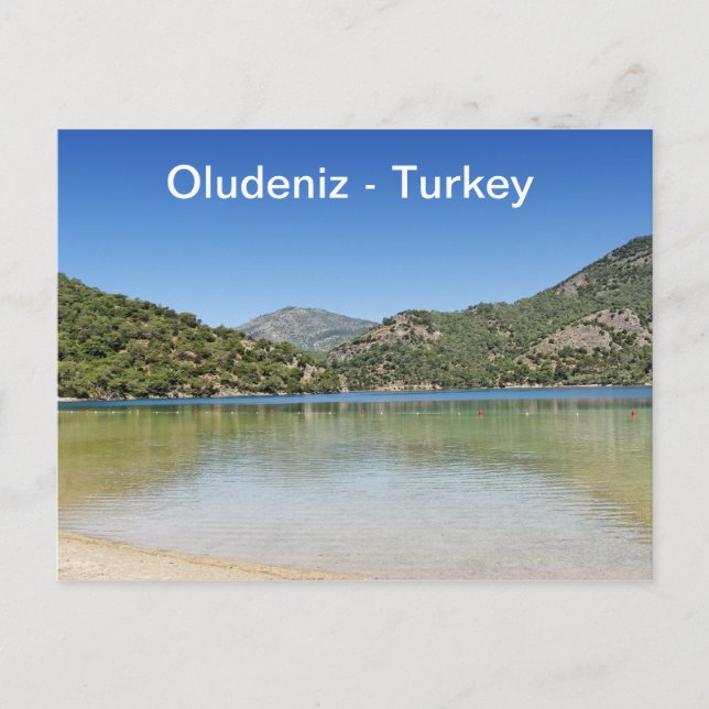 Strand von Oludeniz in der Türkei Postkarte (Vorderseite)