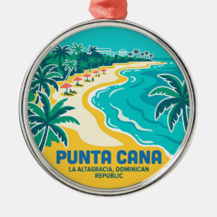 Strand von Punta Cana Dominikanische Republik Ornament Aus Metall