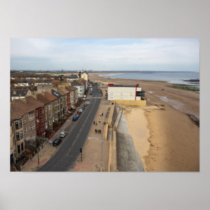 Strand von Redcar vom Beacon aus Poster