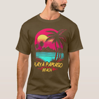 Strand von Retrowave Playa Paraiso T-Shirt