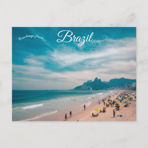 Strand von Rio de Janeiro Brasilien Postkarte