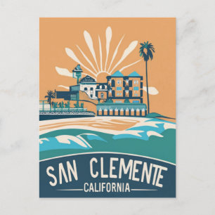 Strand von San Clemente, Kalifornien Postkarte