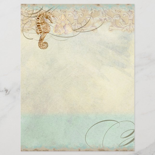 Strand von Sea Horse Coastal - Mit Monogramm Gesch (Vorderseite)