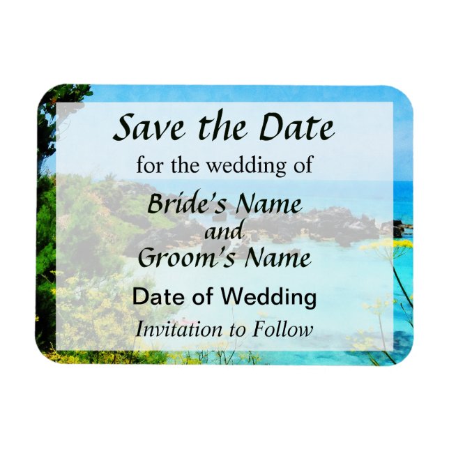 Strand von St. George Bermuda Save the Date Magnet (Horizontal)