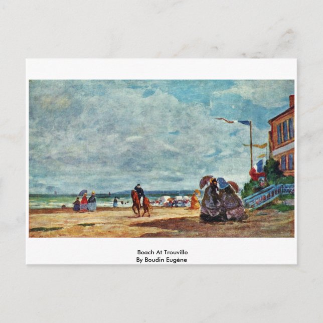 Strand von Trouville by Boudin Eugène Postkarte (Vorderseite)