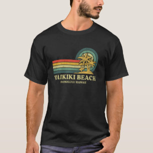 Strand von Waikiki Honolulu Hawaii Urlaub Vintage T-Shirt