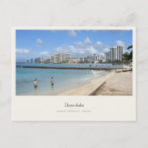 Strand von Waikiki und Waterfront von Honolulu