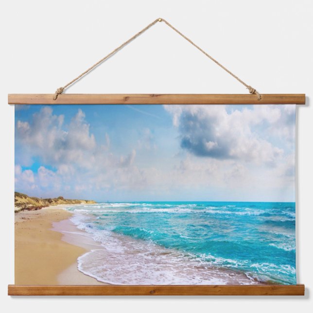 Strand Wandteppich Mit Holzrahmen (Vorne)