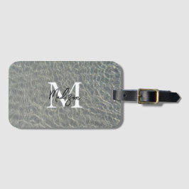 Strand Wasserarme und Sandstrand Mit Monogramm Gepäckanhänger