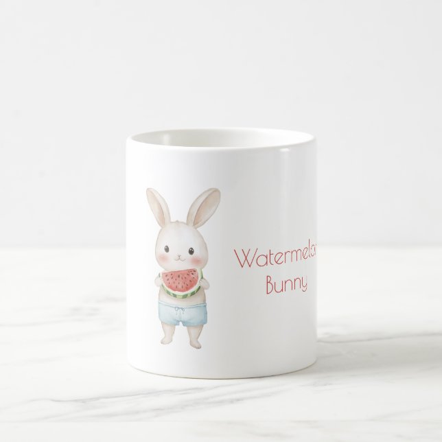 Strand Wassermelonen Hase Kaffeetasse (Mittel)