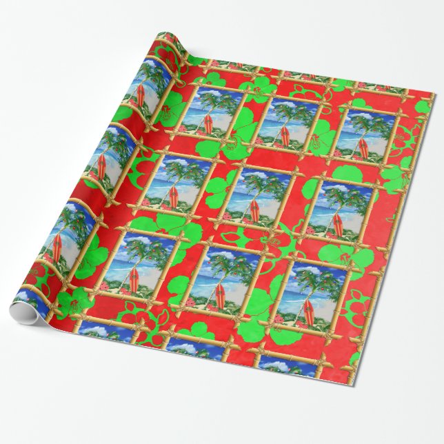 Strand-Weihnachten Geschenkpapier (Ungerollt)