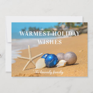 Strand-Weihnachts-Feiertagskarte Feiertagskarte