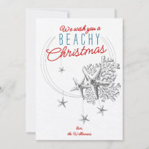 Strand-Weihnachts-Seestern & Koralle Vintage