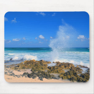 Strand-Wellen-Spritzen-Wasser-Tülle Cozumel Mexik Mousepad