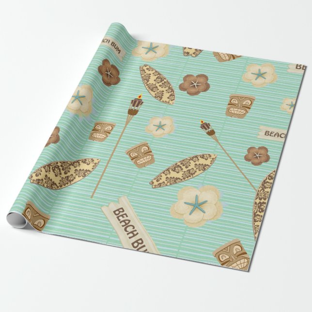 Strand-wertlos LeinenPackpapier Geschenkpapier (Ungerollt)