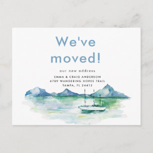 Strand wir haben Postkarte verschoben