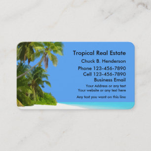 Strand-wirkliches Anwesen Visitenkarte