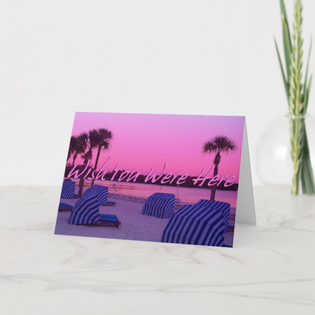 Strand-Wunsch waren Sie hier Karte (Vorderseite)