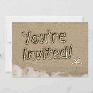Strand YOU'RE INVITED Typografie Party Einladung