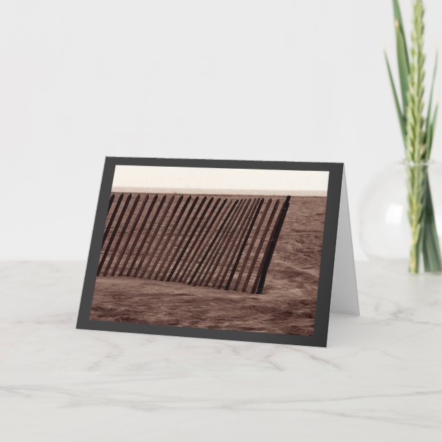 Strand-Zaun Karte (Vorderseite)