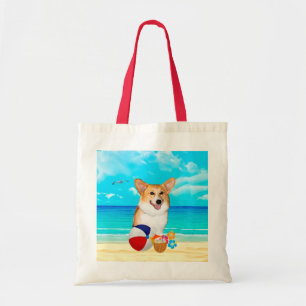 Strand-ZeitCorgi Tragetasche