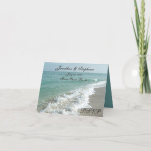 Strand-Ziel-Hochzeit-RSVP-Karten Einladung