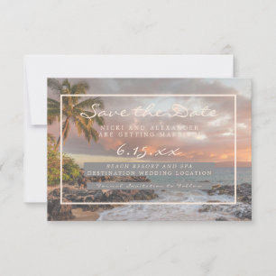 Strand Ziel Ort Retten Sie unser Hochzeitsdatum Ke Save The Date