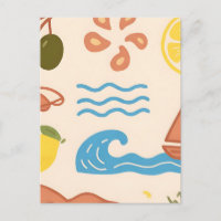 Strand-Zitronen-Sommer-Doodle Lustige Vibes