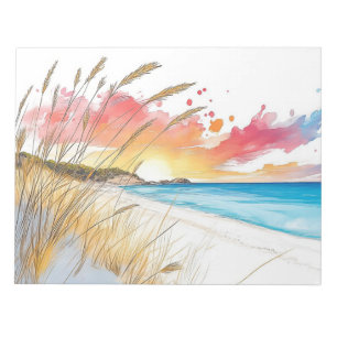 Strandabbildungen Pastell Farbe Zeichnend Notizblock