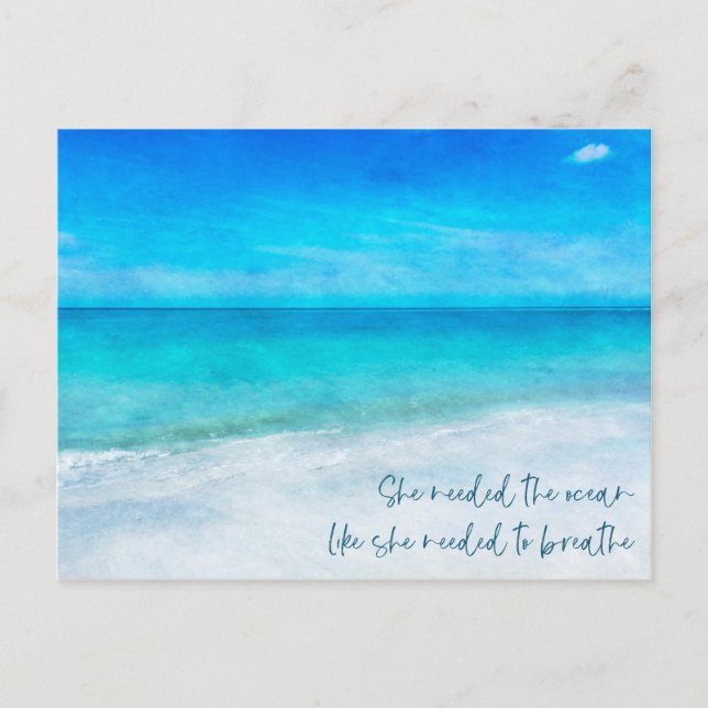 Strandangebot Florida Küste Tropical Aquamarin Blu Postkarte (Vorderseite)