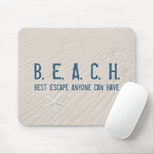 Strandangebot mit Weißfisch Mousepad