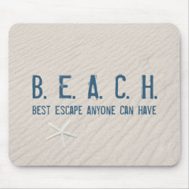 Strandangebot mit Weißfisch Mousepad
