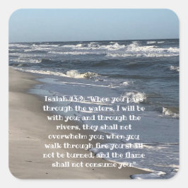 Strandaufkleber Quadratischer Aufkleber