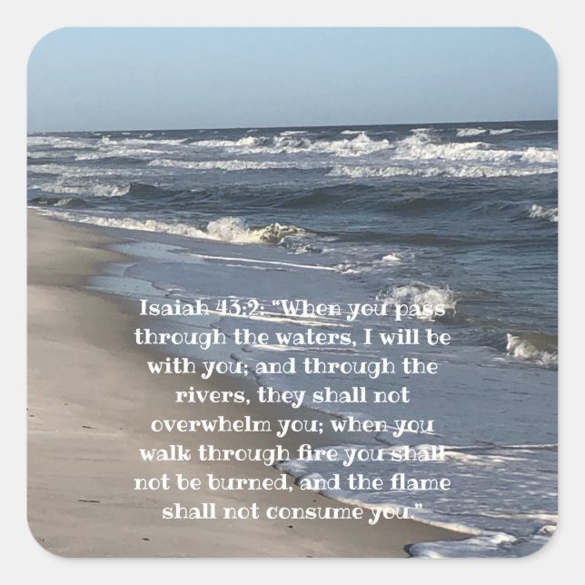 Strandaufkleber Quadratischer Aufkleber (Vorderseite)