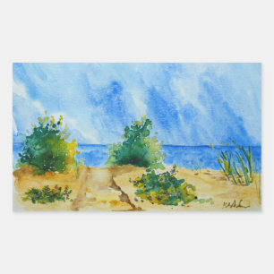 Strandaufkleber Rechteckiger Aufkleber