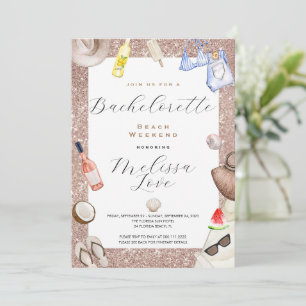 Strandbad Bachelorette Wochenende Einladung