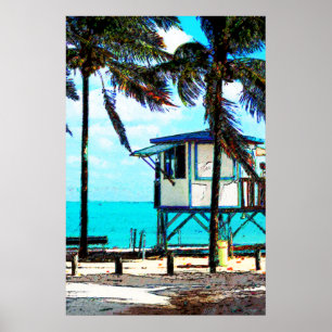 Strandbad Lifeguard Tower Poster