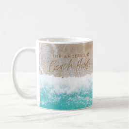 Strandbad mit tropischem Sand, Meer, sonnige Welle Kaffeetasse