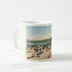 Strandbad, Santa Cruz CA im Vintage-Stil Kaffeetasse