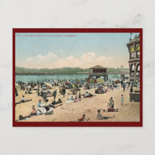 Strandbad, Santa Cruz CA Vintage Postkarte