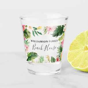 Strandbad Tropical Floral Greenerenerity Beach Hou Schnapsglas