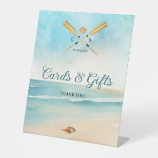 Strandbäder Hochzeitskarten und Geschenke für Wass Sockelschild