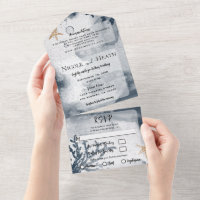 Strandbäder Starfish Coral Blue Wedding
