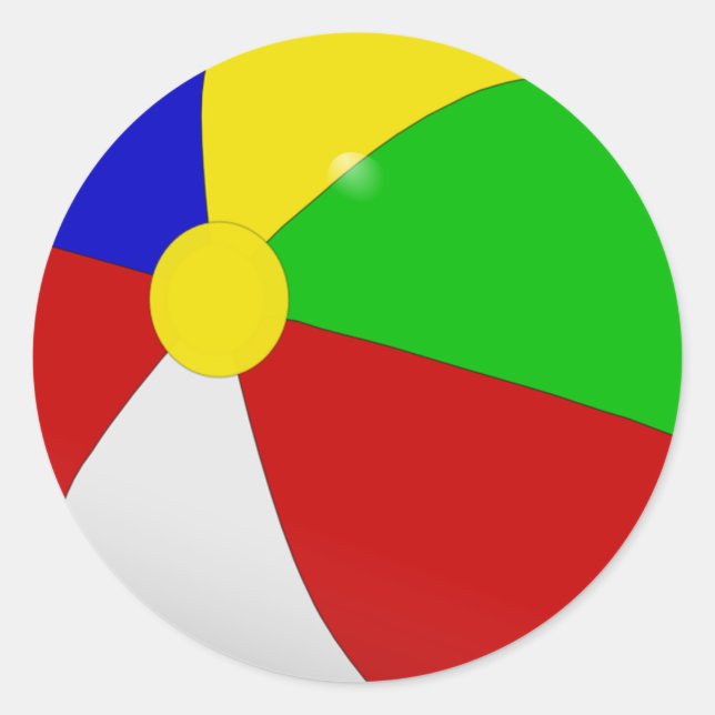 STRANDBALL RUNDER AUFKLEBER (Vorderseite)