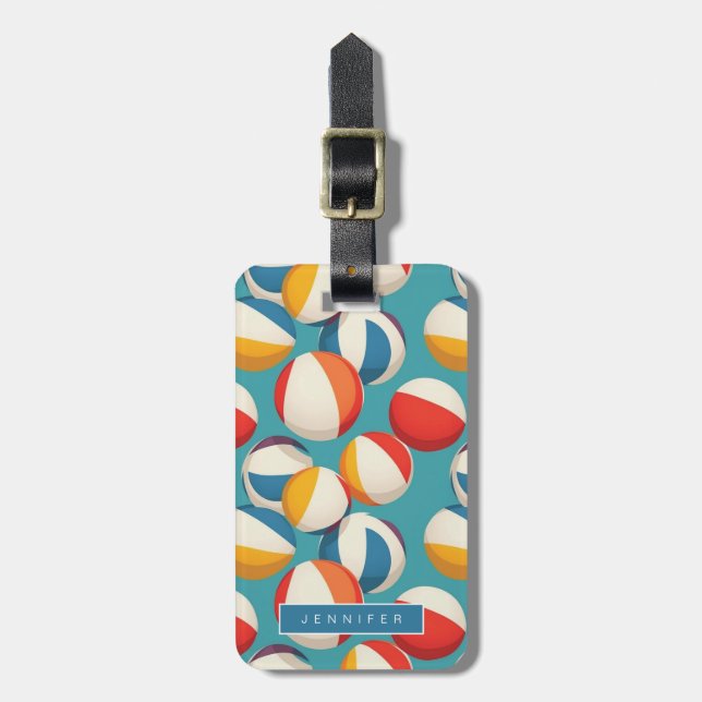 Strandbälle Gepäckanhänger (Vorderseite vertikal)