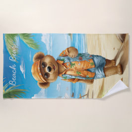 Strandbär mit Sonnenbrille Strandtuch