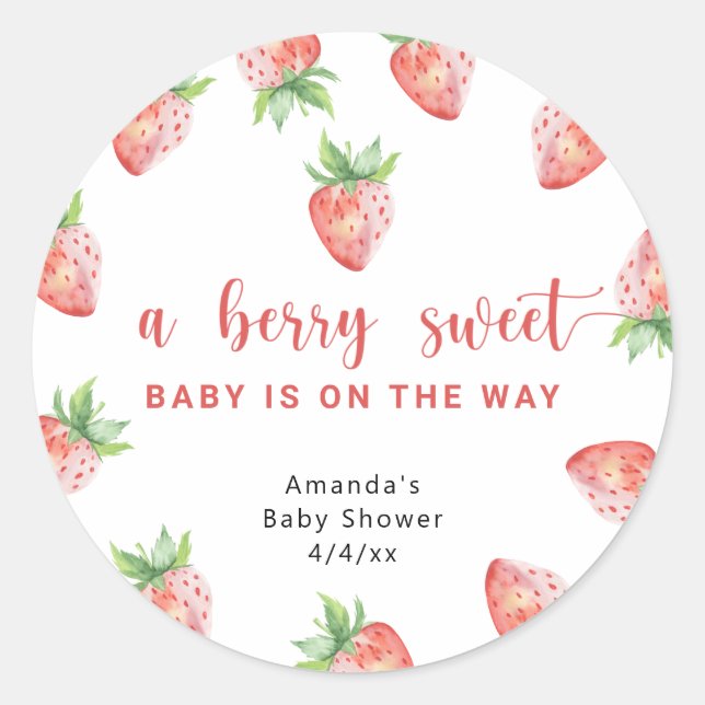 Strandbeeren Runder Aufkleber (Vorderseite)