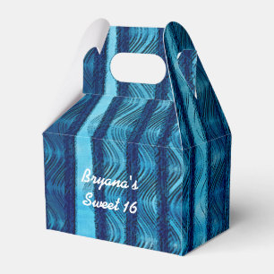 Strandblaue Retro-Wellen Vintage-Partygeschenkboxe Geschenkschachtel
